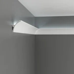 MDB080 fehér festhető (világító) mennyezeti díszléc